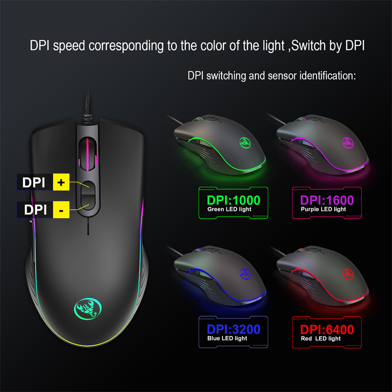 HXSJ-A867-RGB-Verkabelte-Gaming-Maus-1000160032006400DPI-7-Tasten-Ergonomische-Gamer-Maus-fuumlr-Des-2000318-2